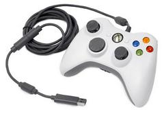 White Xbox 360 Wired Controller - (Loose, Xbox 360)
