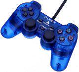 Blue Dual Shock Controller - (Loose, Playstation 2)