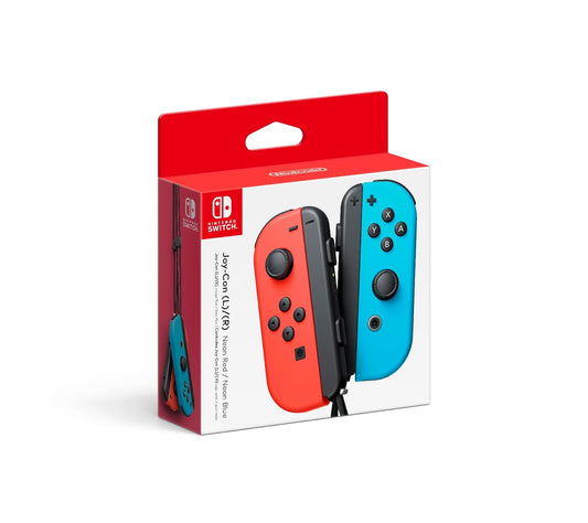 Joy-Con Neon Red & Neon Blue - (New, Nintendo Switch)