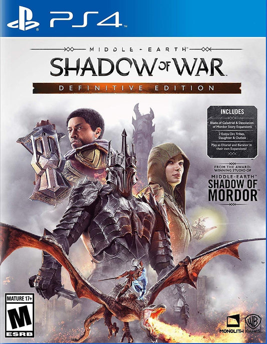 Middle Earth: Shadow Of War [Definitive Edition] - (Complete, Playstation 4)