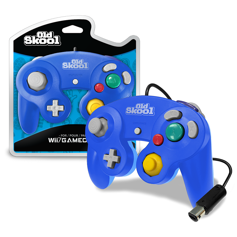 Old Skool - Nintendo GameCube Wired Controller (Blue)