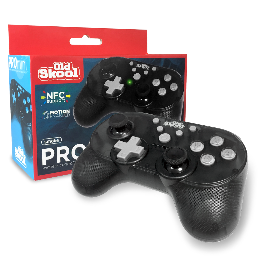 Old Skool - Nintendo Switch Pro Mini Controller (Smoke)