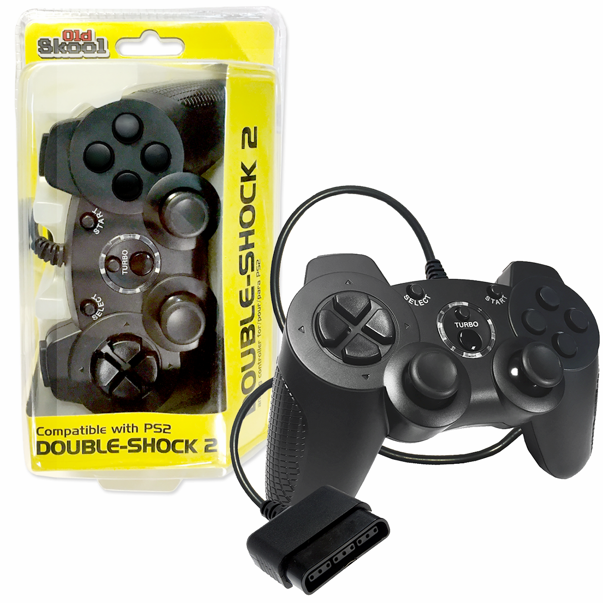 Old Skool - Playstation 2 Controller (Black)