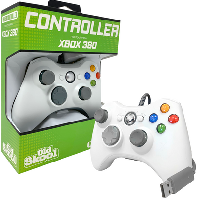 Old Skool - Xbox 360 Wired Controller (White)