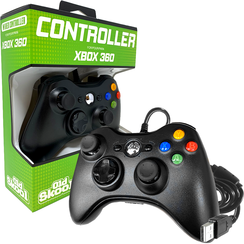Old Skool - Xbox 360 Wired Controller (Black)