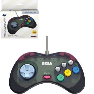 Retro-Bit - Sega Saturn Wired Controller (Slate Grey)